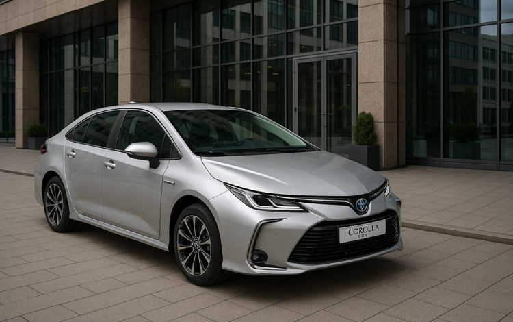 Toyota Corolla Hybrid возле офиса